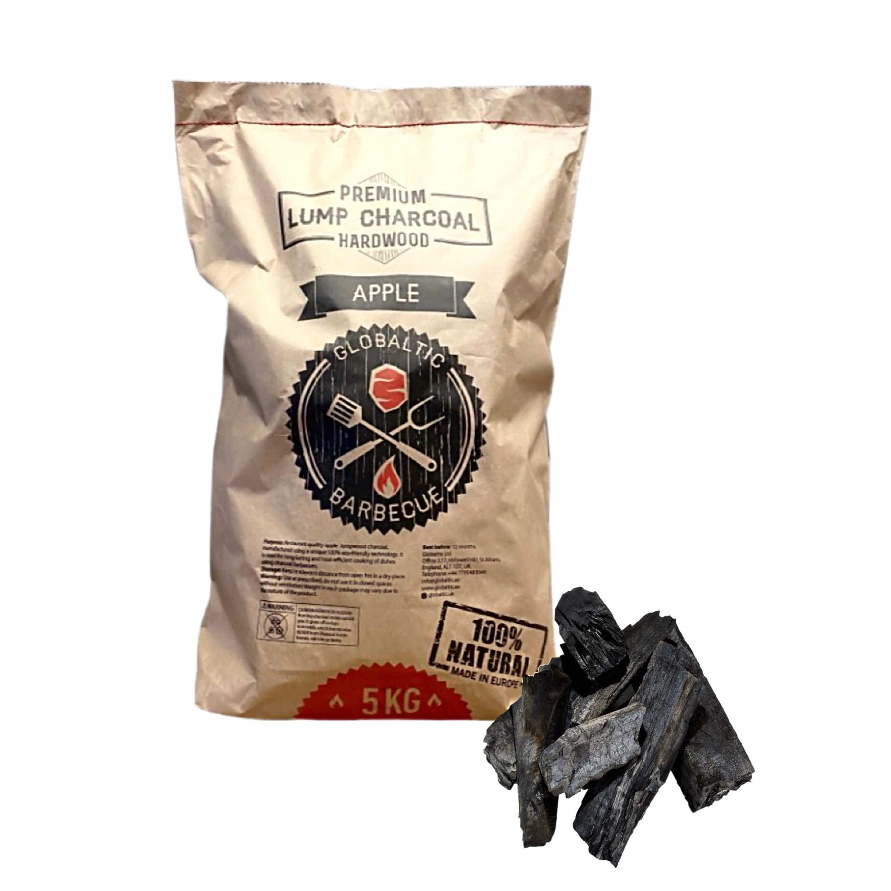 Apple Lumpwood charcoal 5kg - Globaltic