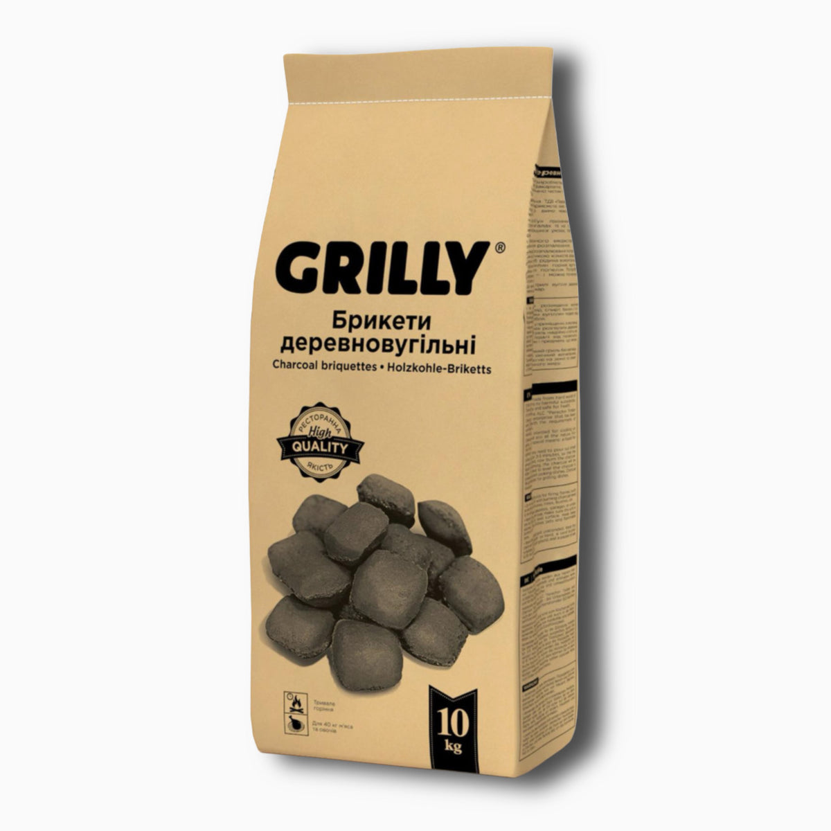 Grilly Charcoal Briquettes 10kg - Globaltic