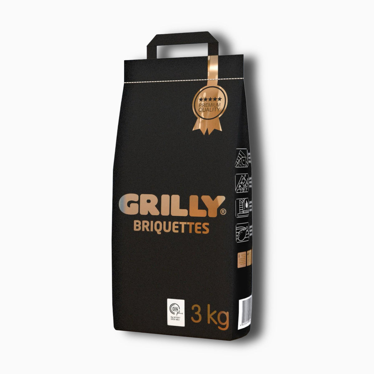 Grilly Charcoal Briquettes 3kg - Globaltic