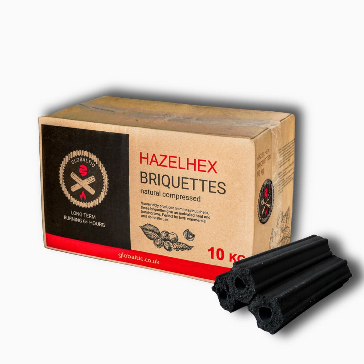 HazelHex Briquettes 10kg - Globaltic