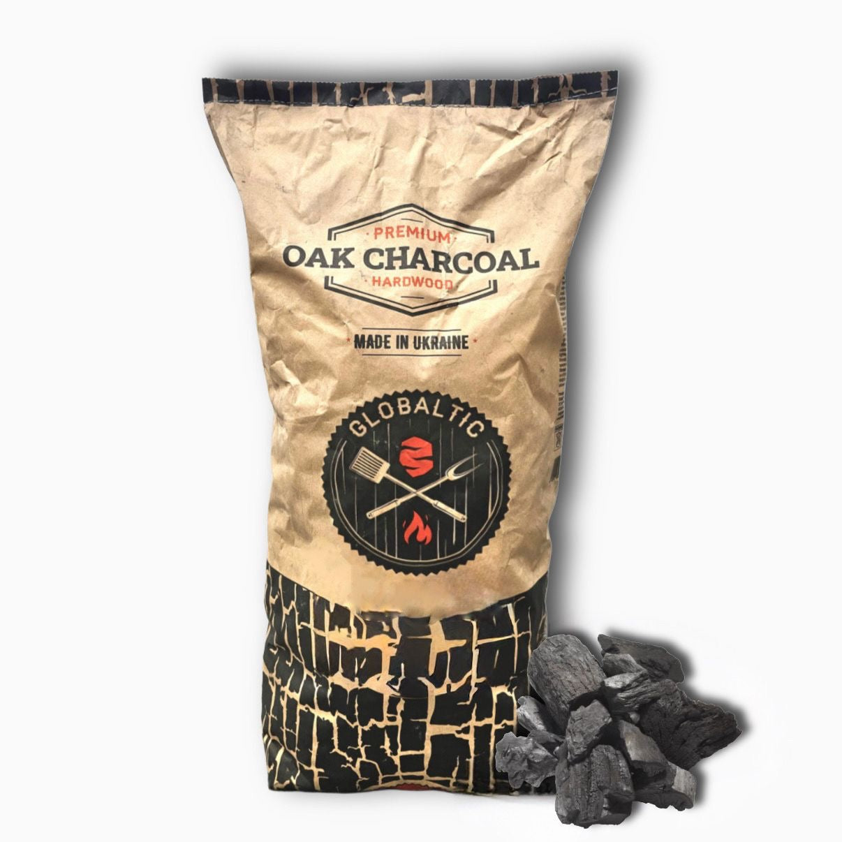 Oak Lumpwood Charcoal 10kg - Globaltic